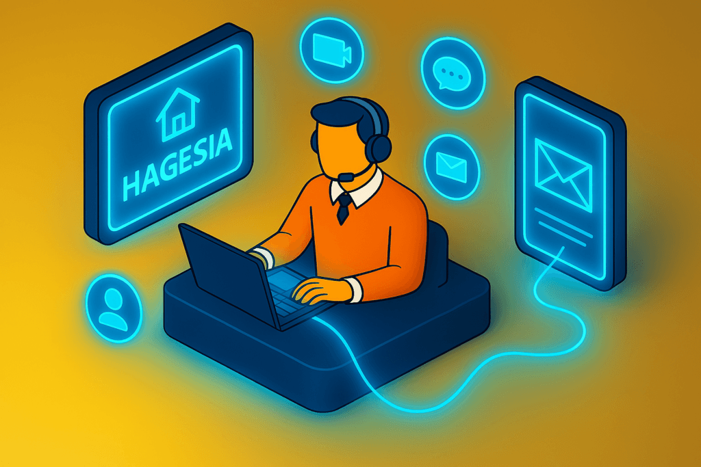 HAGESIA Hausverwalter führt persönliche Betreuung am Telefon via Mail oder per Video-Call durch